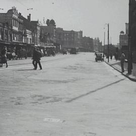 Oxford Street Darlinghurst before reconstruction, 1934