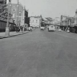 Traffic on Oxford Street Darlinghurst, 1935