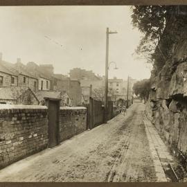 Print - Laneway and rear of William Street buildings from Premier Lane Darlinghurst, 1916