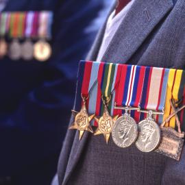 ANZAC day 1997, Campaign medals, unknown Street Sydney, 1997