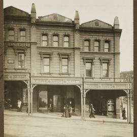 Print - Parker Building with shops in William Street Darlinghurst, 1916