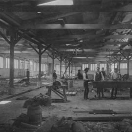 Print - Construction of City Municipal Market Building Number 5 Fish Market in Haymarket, 1910
