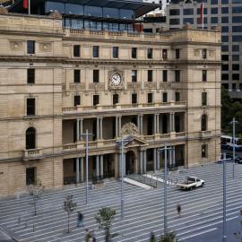 Front elevation of old shoreline of Sydney Cove, Customs House, Alfred Street Sydney, circa 1999