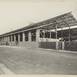 Print - Construction of the Municipal Council of Sydney Electricity Depot Camperdown, 1919
