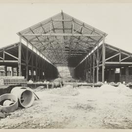 Print - Construction of the Municipal Council of Sydney Electricity Depot Camperdown, 1919