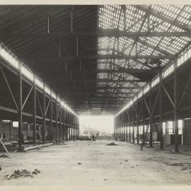 Print - Construction of the Municipal Council of Sydney Electricity Depot Camperdown, 1919