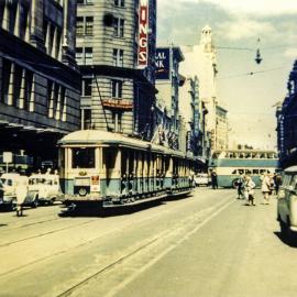 Tram in George Street Sydney, 1955