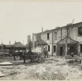 Print - Construction of the Municipal Council of Sydney Electricity Depot Camperdown, 1919