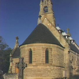 St Michael's Chapel with sandstone cross, Rookwood Cemetery East Street Lidcombe, 2001