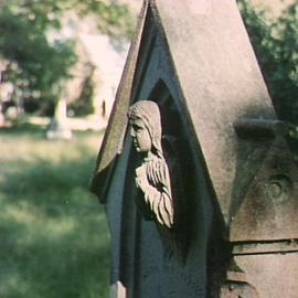 Detail of gravestone carving, Roman Catholic Cemetery, Pennant Hills Road Parramatta, 2001