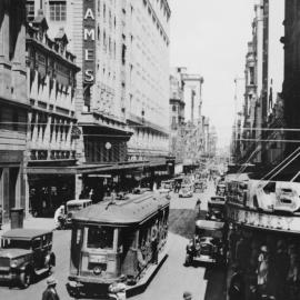 Tram in Castlereagh Street Sydney, 1935
