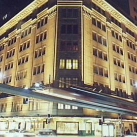 Illuminated view of Grace Brothers Building, George Street Sydney, 2001