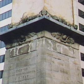 Hyde Park obelisk (sewer vent) Elizabeth Street Sydney, 2001