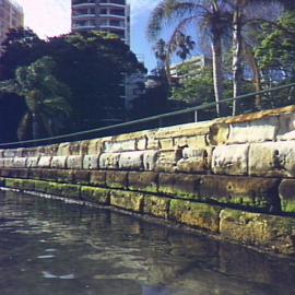 Sandstone retaining wall, Beare Park, Elizabeth Bay, 2001