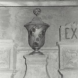 Interior, Capitol Theatre, plaster urn, Campbell Street Haymarket, 1972