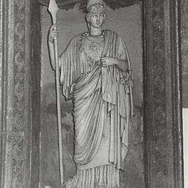 Interior, Capitol Theatre, statue, Minerva, Campbell Street Haymarket, 1972