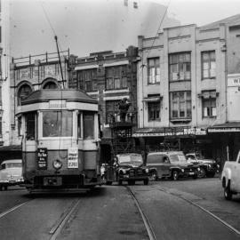 Tram in Randle Street Surry Hills, 1956