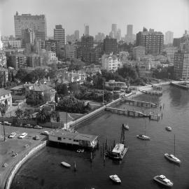 Elevated view of Billyard Avenue Elizabeth Bay, 1969