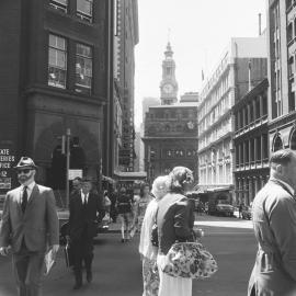 Pedestrian crossing, corner of Barrack Street and York Street Sydney, 1969