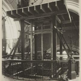 Print - View of lift shaft, alterations to the Queen Victoria Building, George Street Sydney, 1918