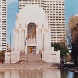 Anzac War Memorial looking South towards Liverpool Street, Hyde Park Sydney, 1986
