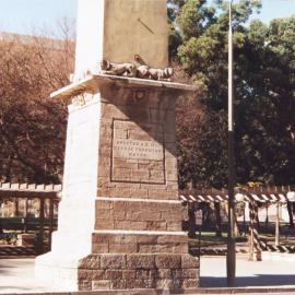 Thornton Monument, Hyde Park, Elizabeth Street Sydney, 1986