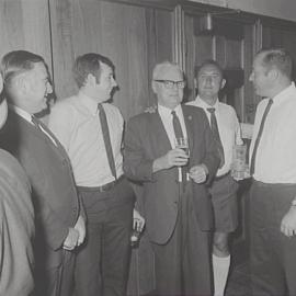 Ted Holesgrove retirement party, Edinburgh Castle Hotel, Pitt Street Sydney, 1970