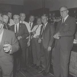 Ted Holesgrove retirement party, Edinburgh Castle Hotel, Pitt Street Sydney, 1970