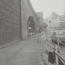 Proposed bus shelters site, Elizabeth Street Surry Hills, 1970