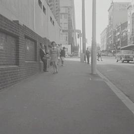 Proposed bus shelters site, Elizabeth Street Haymarket, 1970