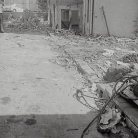 Demolition site, Hargrave Lane Darlinghurst, 1970