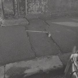 Footpath damage, Lucas Street Camperdown, 1970