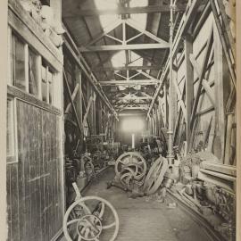Print - Interior of Goodalls Machinery and Engineering, Hay Street Haymarket, 1909