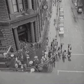 Pedestrian traffic, Martin Place Sydney, 1970