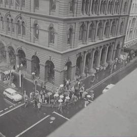 Pedestrian traffic, Martin Place Sydney, 1970