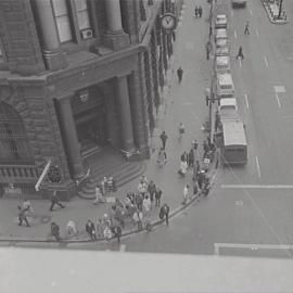 Pedestrian traffic, Martin Place Sydney, 1970