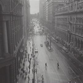 Pedestrian traffic, Martin Place Sydney, 1970