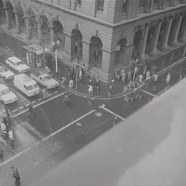 Pedestrian traffic, Martin Place Sydney, 1970