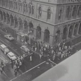 Pedestrian traffic, Martin Place Sydney, 1970