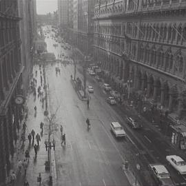 Pedestrian traffic, Martin Place Sydney, 1970