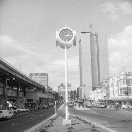 Seiko Clock installation, Alfred Street Circular Quay, 1971