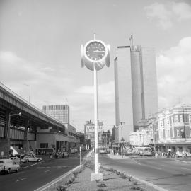 Seiko Clock installation, Alfred Street Circular Quay, 1971