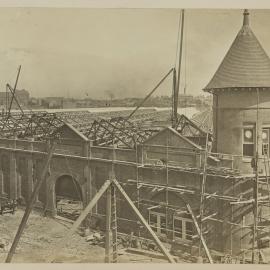 Print - Roof construction of City Municipal Vegetable Market Building Number 1, Hay Street Haymarket, 1909