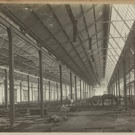 Print - Interior of City Municipal Vegetable Market Building Number 1, Hay Street Haymarket, 1909