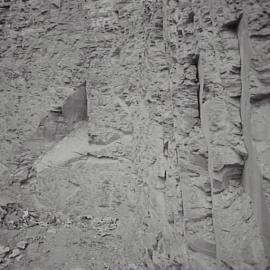 Construction site shoring, College Street Darlinghurst, 1971