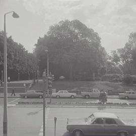 Pedestrian crossing, Park Street Sydney, 1971