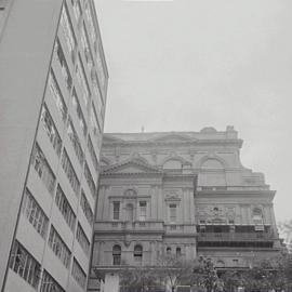 Sydney Town Hall and Block 'A' before demolition, George Street Sydney, 1971