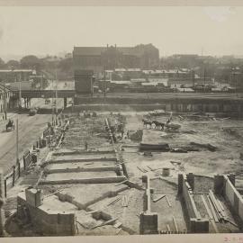 Print - Construction of stalls for City Municipal Fruit Market Building Number 3, Quay and Hay Streets Haymarket, 1911