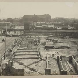 Print - Construction of stalls for City Municipal Fruit Market Building Number 3, Quay and Hay Streets Haymarket, 1911