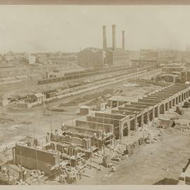 Print - Construction work for City Municipal Fruit Market Building Number 3, Quay and Hay Streets Haymarket, 1911